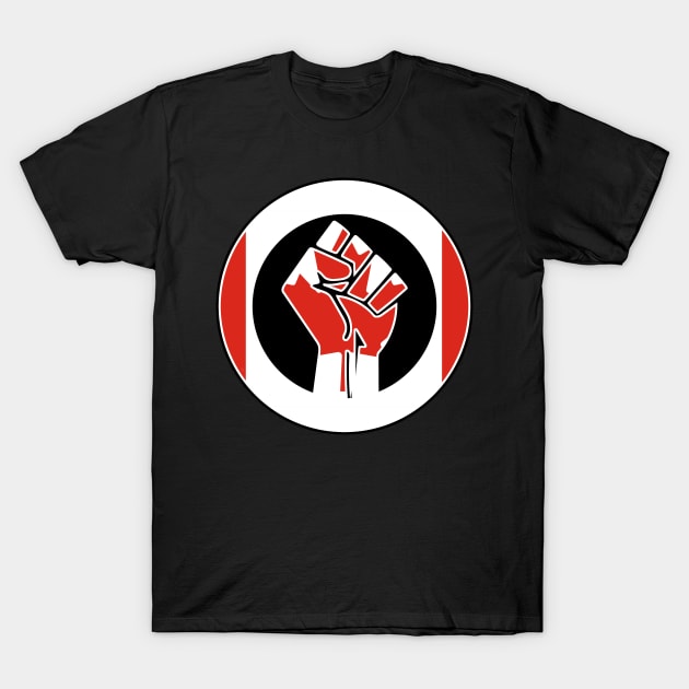 Black Lives Matter Fist Circled Flag Canada T-Shirt by aaallsmiles